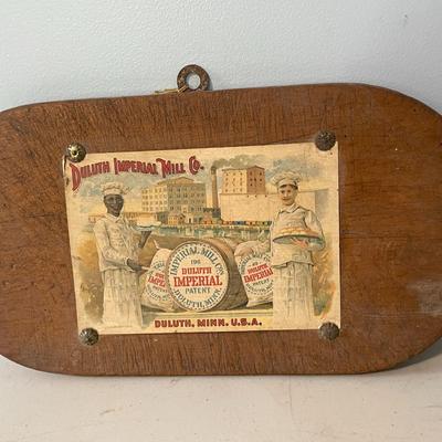 Vintage salt & pepper shakers + Duluth Imperial Mill Co. flour advertisement postcard
