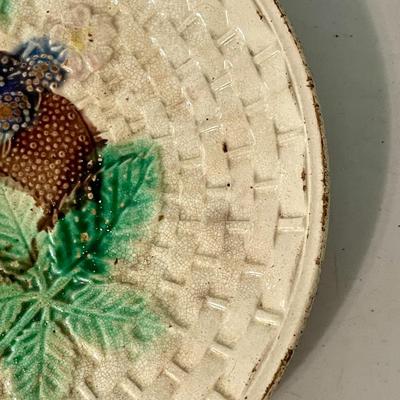 Pair of antique Majolica serving plates