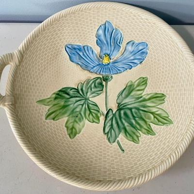 Pair of antique Majolica serving plates