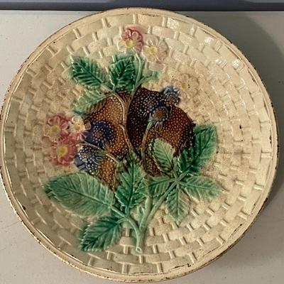 Pair of antique Majolica serving plates