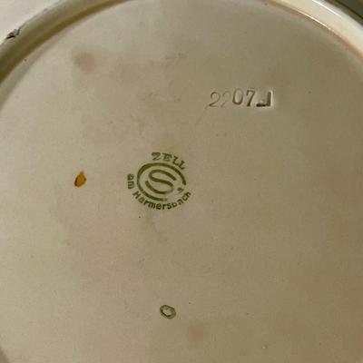 Pair of antique Majolica serving plates