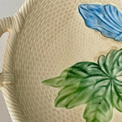 Pair of antique Majolica serving plates