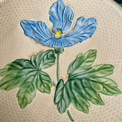 Pair of antique Majolica serving plates