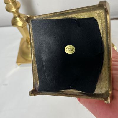 Lot 571 Brass candlesticks