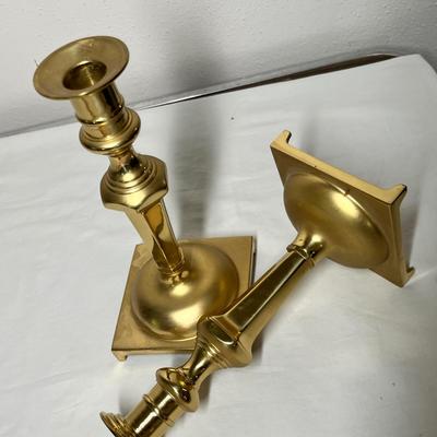 Lot 571 Brass candlesticks