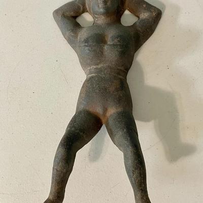 Antique cast iron boot jack "Naughty Nellie"