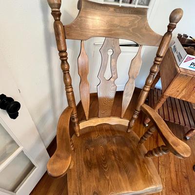 Lot 579 Maple Large rocking chair