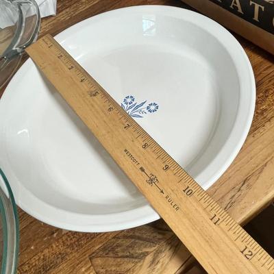 Lot 606 pie plates & Baker