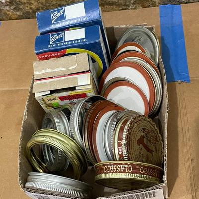 Lot of 14 Ball & Atlas storage/canning jars + lids