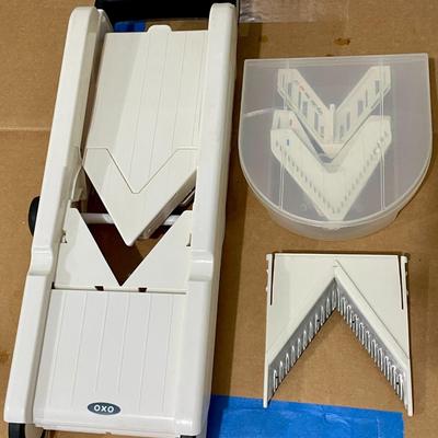 Pampered Chef baking sheet, mandoline slicer + extras