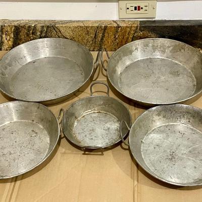 Set of 5 vintage Bon Gourmet France sauté pans