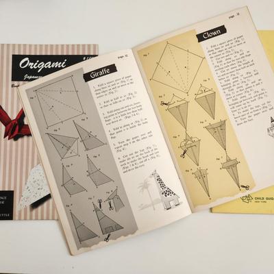 Sale Photo Thumbnail #617: This auction lot is for three Origami Instructional Books & Vintage Paper.  Paper folding taken to an art form.  Use these book to become a master at the art.  Where you gonna find 'em.