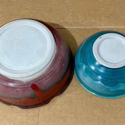 Mixed set of hand-thrown pottery mugs & bowls