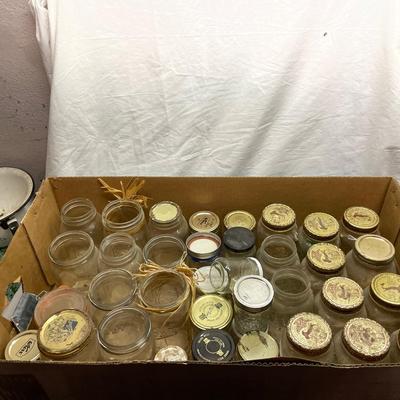 Lot 641 Large flat of canning jars