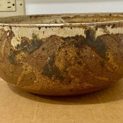 Hand-thrown pottery punch bowl & ladle