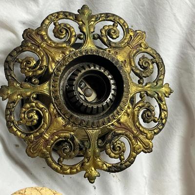 Lot 646 Antique light fixtures
