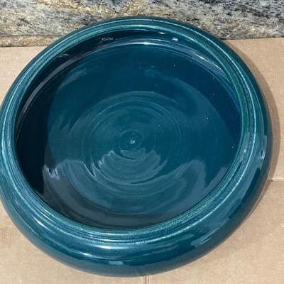 Mixed lot of vintage crocks and a hand-thrown serving bowl