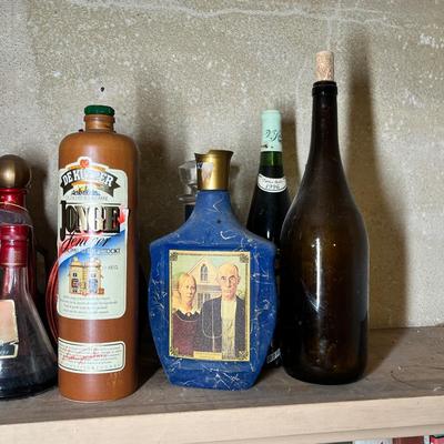 Lot 648 Vintage liquor bottles