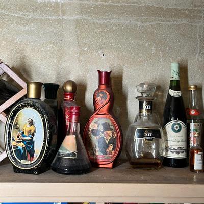 Lot 648 Vintage liquor bottles