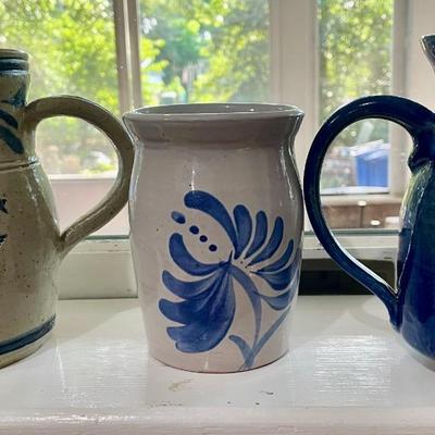 Lot of 3 pottery pitchers