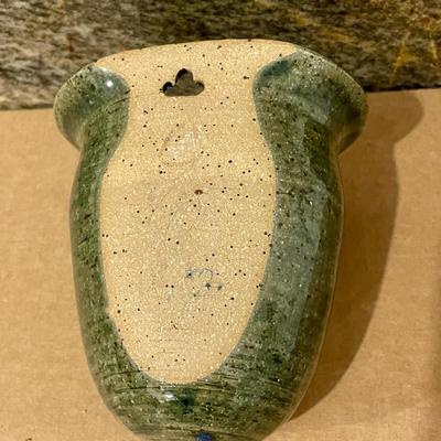 Mixed 4pc lot of hand-thrown pottery planters