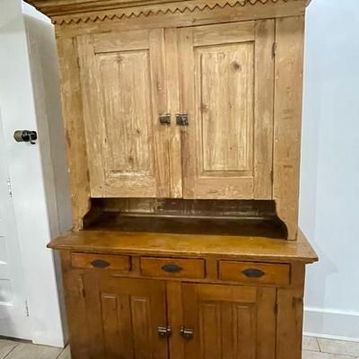 Antique 2pc Dutch farm hutch