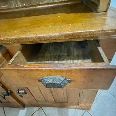 Antique 2pc Dutch farm hutch