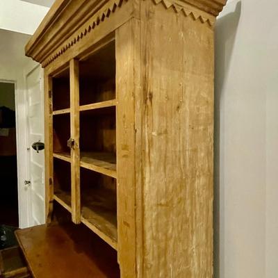 Antique 2pc Dutch farm hutch