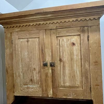 Antique 2pc Dutch farm hutch