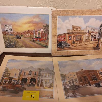 Small Americana prints, Coca-Cola theme