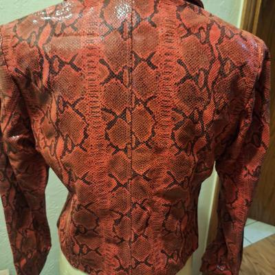 Sale Photo Thumbnail #239: this is for the jacket ONLY the body form is not included.  This is real leather snakeskin.