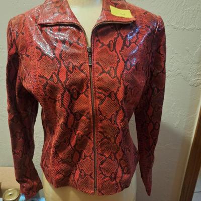 Sale Photo Thumbnail #234: this is for the jacket ONLY the body form is not included.  This is real leather snakeskin.