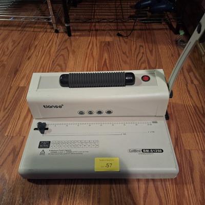 Sale Photo Thumbnail #103: This is a great tool to have if you are making your own manuals, cookbooks or other handouts.  We "Think" there is a box of binding materials around here somewhere but one of us thinks we threw all of that away…so keep checking the auction,  If we find 