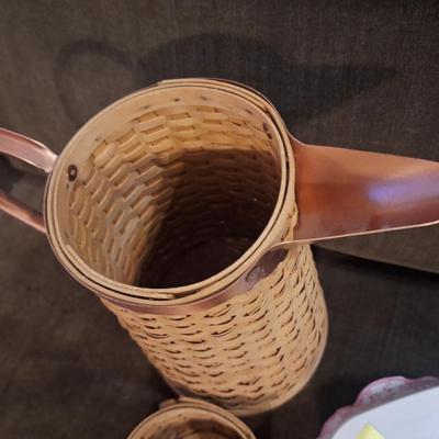 Sale Photo Thumbnail #108: What a fund bundle of baskets! And look at the pitcher with the copper spout and handle.  This is an awesome bundle for the basket lover