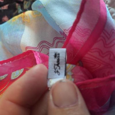 Sale Photo Thumbnail #219: 3 silk scarves and one infinity scarf-unsure of material on it.