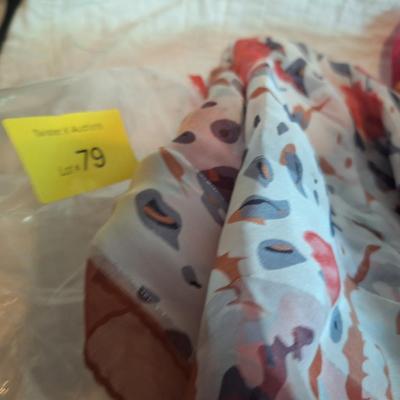 Sale Photo Thumbnail #218: 3 silk scarves and one infinity scarf-unsure of material on it.