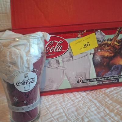 Sale Photo Thumbnail #250: set of 6 coca cola glasses