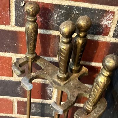 Lot 716 Fire place tools