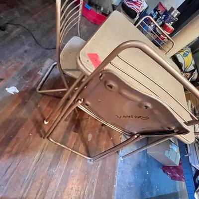 Lot 722 Card table & chairs