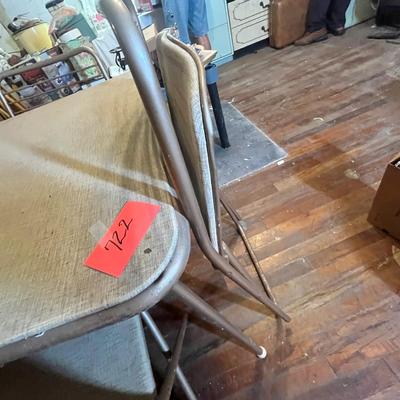 Lot 722 Card table & chairs