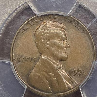 1955 Lincoln Wheat Cent DDO – PCGS MS62 BN – Rare Double Die Error Coin
