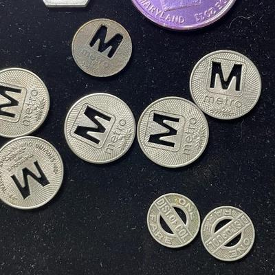 Lot of miscellaneous vintage tokens & coins