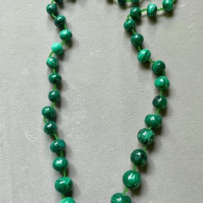 Strand of malachite beads