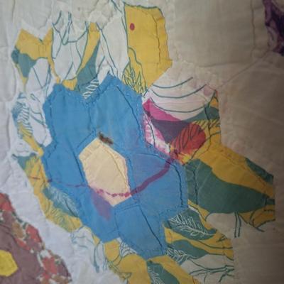 Vintage honeycomb quilt