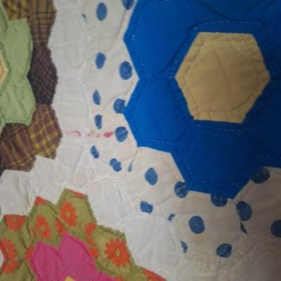 Vintage honeycomb quilt