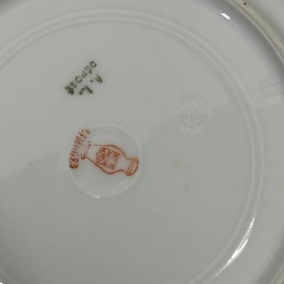Lot of 2 Antique Limoges France A Lanterier Porcelain Scallop Plates