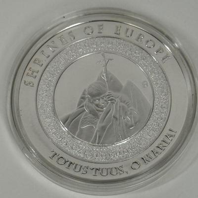 Lourdes France 50mm Token Medal Fatima Religions and Beliefs Silver Plated