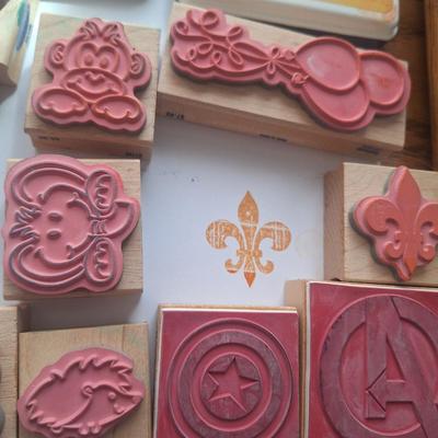 Sale Photo Thumbnail #254: rubber stamps and 2 ink pads