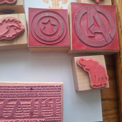 Sale Photo Thumbnail #253: rubber stamps and 2 ink pads