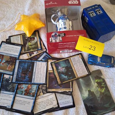 Mixed lot of MTG cards, ornaments and other
